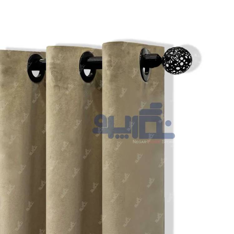 پرده مخمل کالیفرنیا بژ