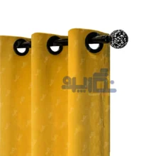 پرده مخمل کالیفرنیا خردلی