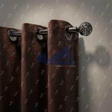 پرده جیر پتینه شکلاتی