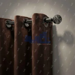 پرده جیر پتینه شکلاتی