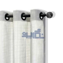 پرده حریر بافت دار طوسی روشن