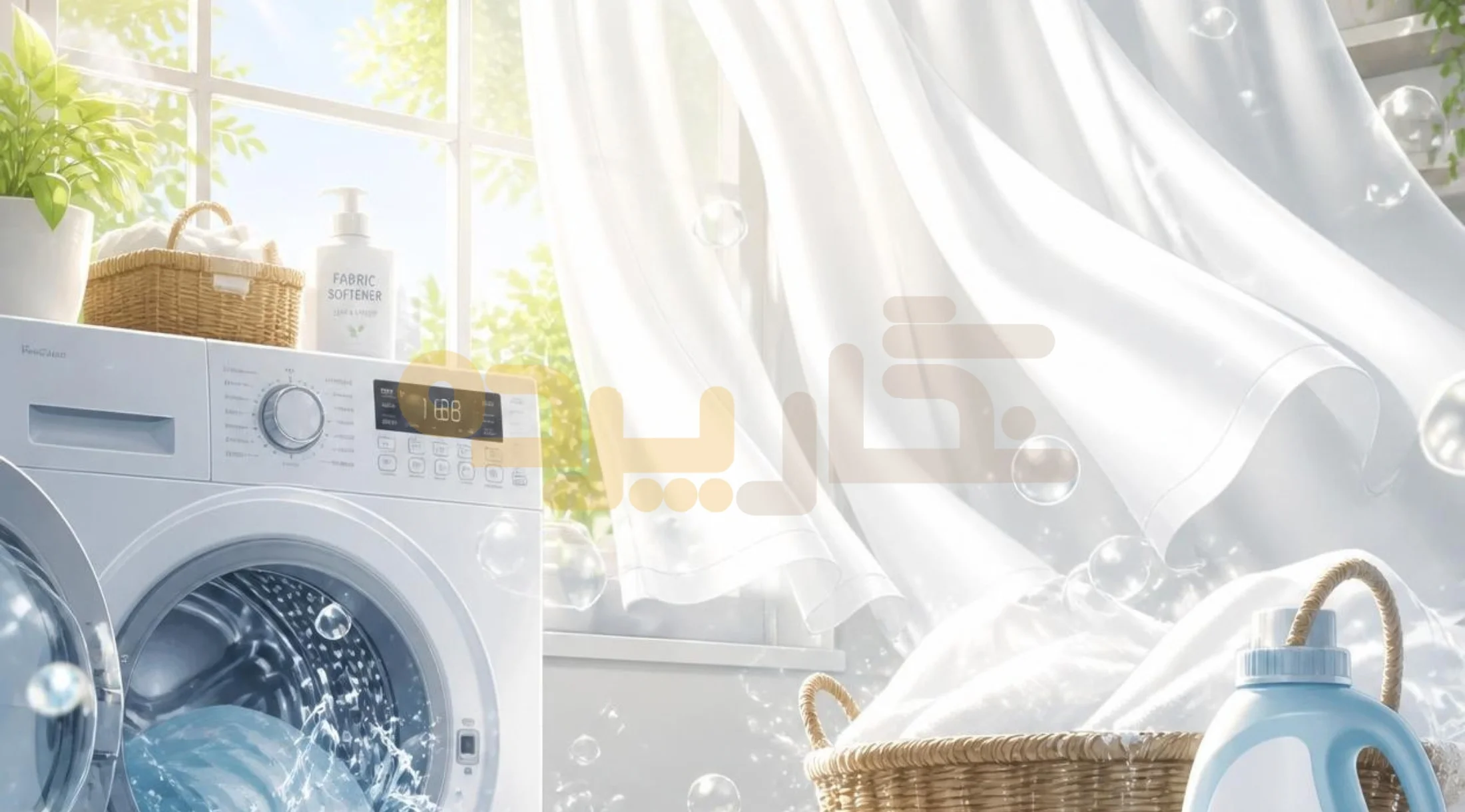 شستن در لباس شویی بر اساس جنس پرده