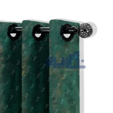 پرده مخمل سیتا سبز درباری