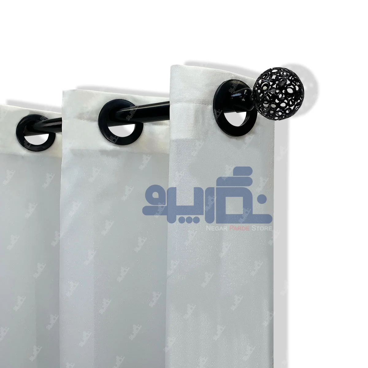 پرده حریر شاین سفید مناسب هر دکوراسیونی پرده حریر شاین سفید