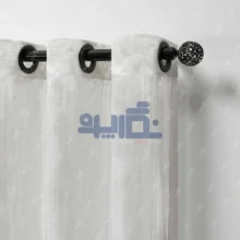 پرده حریر بافت دار سفید
