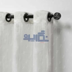 پرده حریر بافت دار سفید